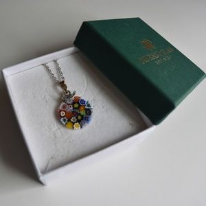 Italy Murano Glass Millefiori 18mm Necklace